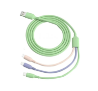 绿色一拖三数据线 礼品代发 1.7元起