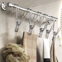 长尾不锈钢夹子衣架带挂钩晾衣服晒弹簧夹长钩夹资料文档收纳线夹 礼品代发 0.7元起