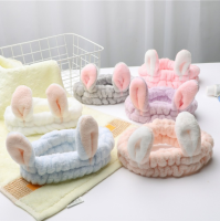 新款韩式兔耳朵发带发箍 洗脸束发带化妆敷面膜松紧头带宽边发饰 礼品代发 2.05元起