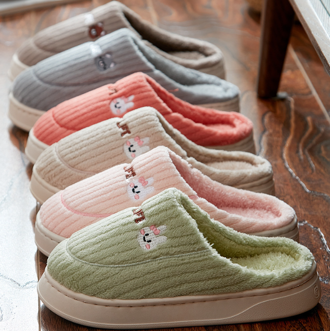 1双随机2025新款加厚棉拖鞋女士秋冬季居家保暖防滑加绒厚底情侣棉拖 礼品代发 3.6元起