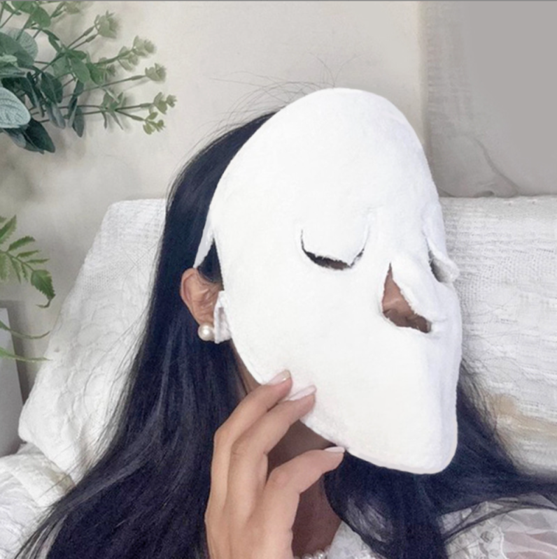 1个三孔挂耳款女性用热敷毛巾专用面部清洁冷敷毛巾家用保湿面罩加厚蒸脸补水巾 礼品代发 1.3元起