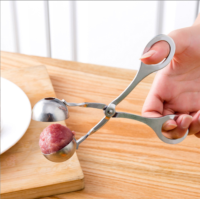 大号1个肉丸夹 不锈钢制丸器鱼丸夹肉丸子制丸器圆球饭团制作器 礼品代发 2.2元起