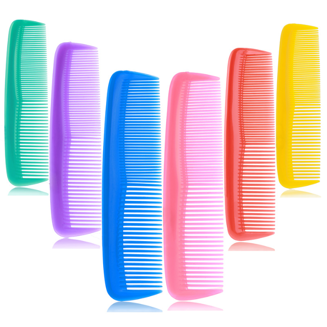 彩色塑料美发梳大小号密齿梳双面梳跨境热卖款小梳子女士顺发梳子 礼品代发 0.05元起
